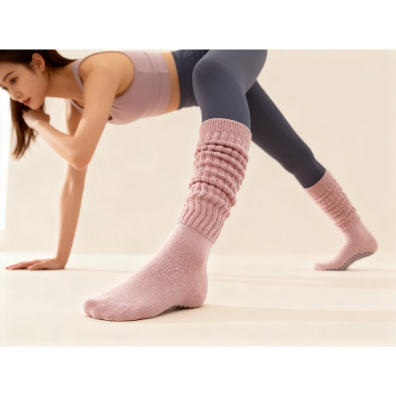 Yoga Fitness Youtube - Rutschfeste Pilates-Socken aus Baumwolle für Damen,