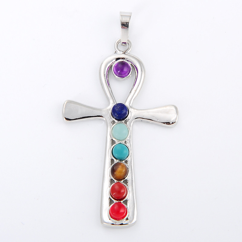 Yoga Health & Fitness Center - 7 Chakra Stein Halskette Anhänger Yoga