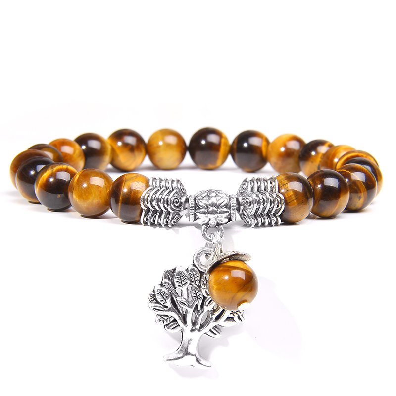 Yoga Health & Fitness Center - Frauen Armbänder Männer Charme Natürliche Tiger