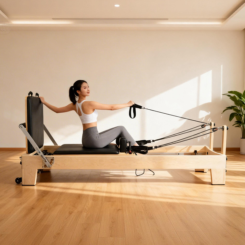 Yoga Health & Fitness Center - Weißer Ahorn Tragbarer Verstellbarer Pilates-Reformer Luxuriöse
