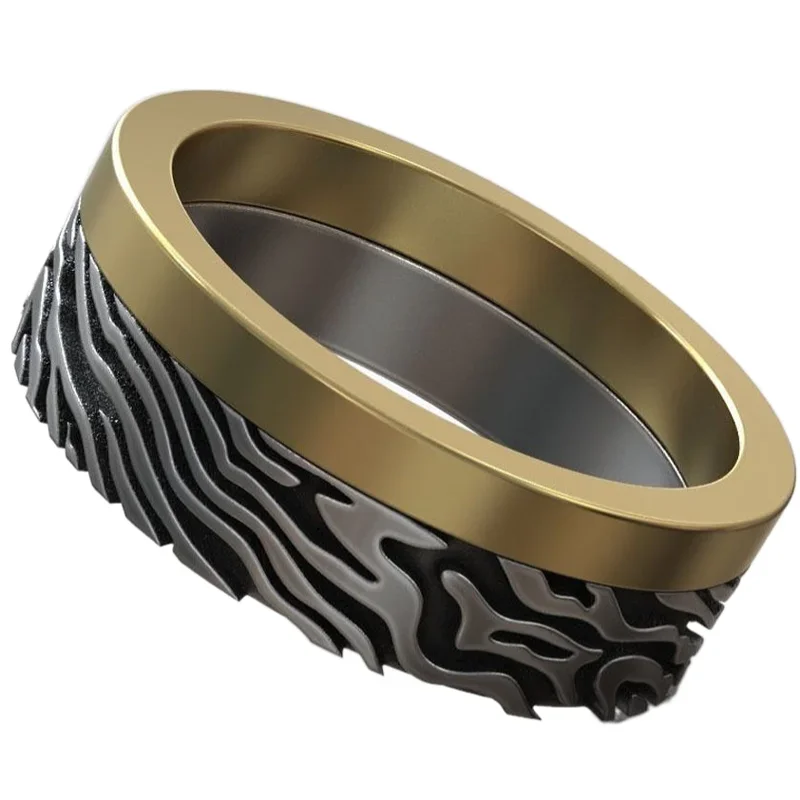 Fitness Tracker Band - 7–10 g Mokume Gane Damast Muster