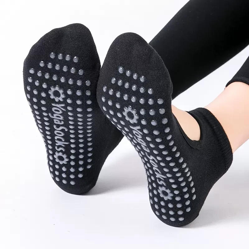 Yoga Fitness Dance - Hochwertige Damen-Yoga-Socken, rutschfest, atmungsaktiv, rückenfrei, Pilates-Socken,
