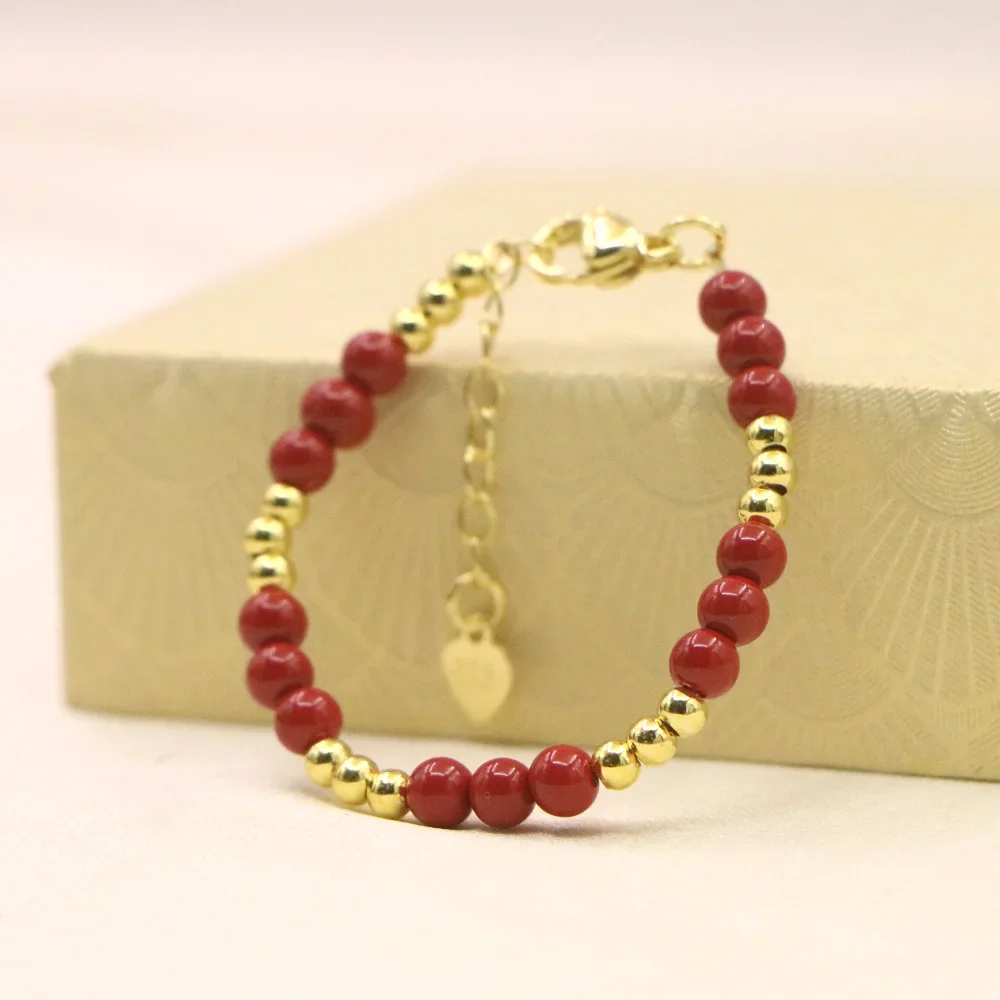 Yoga Fitness Gifts - Charm Schönes rotes Armband Baby Mädchen