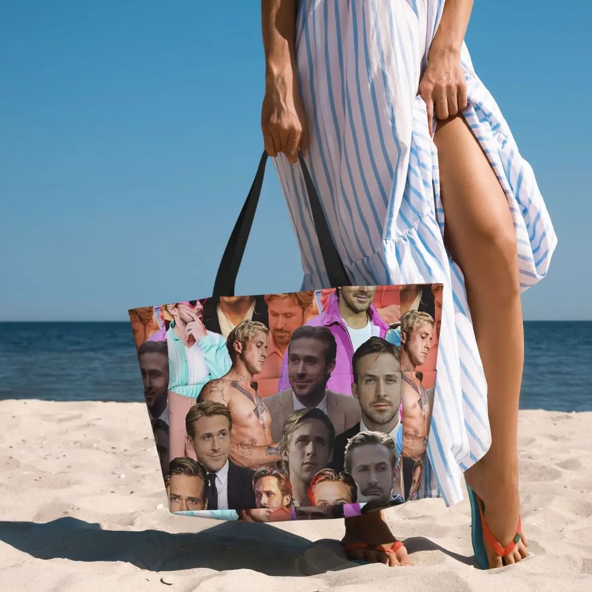 Yoga Fitness Gym Photos - Ryan Gosling Photo Collage Strandtasche, Sporttasche,