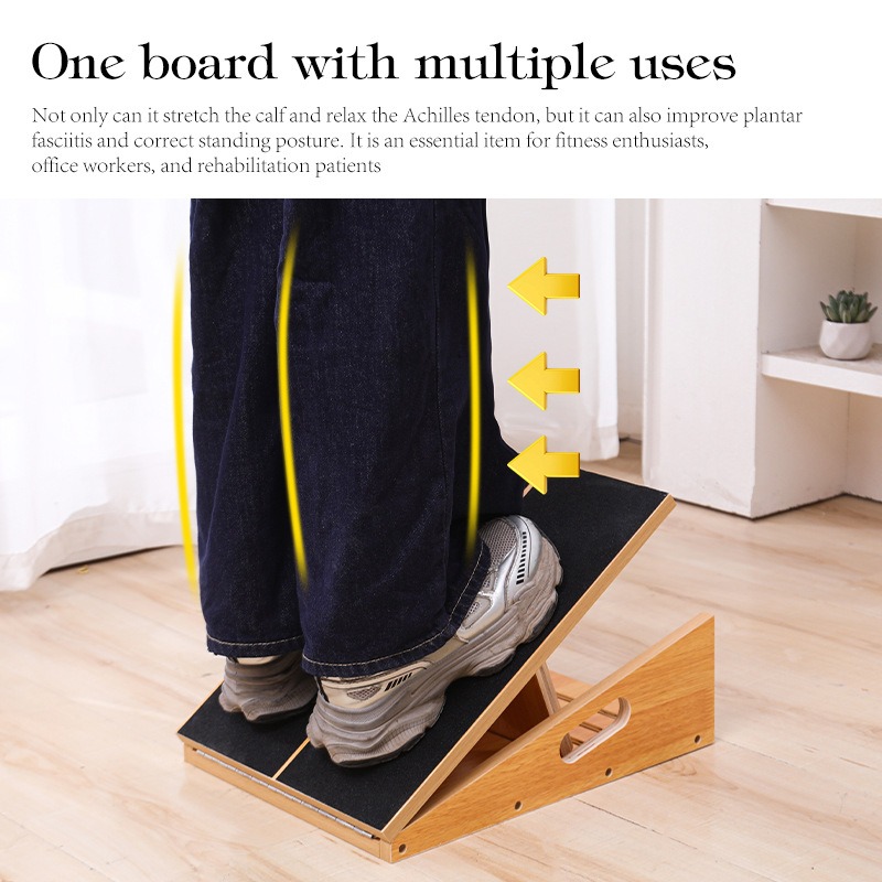 Yoga Fitness Gear - Verstellbares Holz-Balance-Board zur Muskelentspannung, Knöchel-Rehabilitation, Yoga-Trainer,