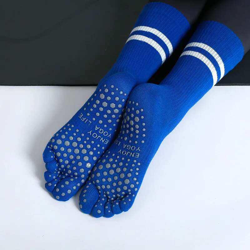 Yoga Fitness Youtube - Frauen Atmungsaktive Yoga Socken Mid-rohr Nicht-slip