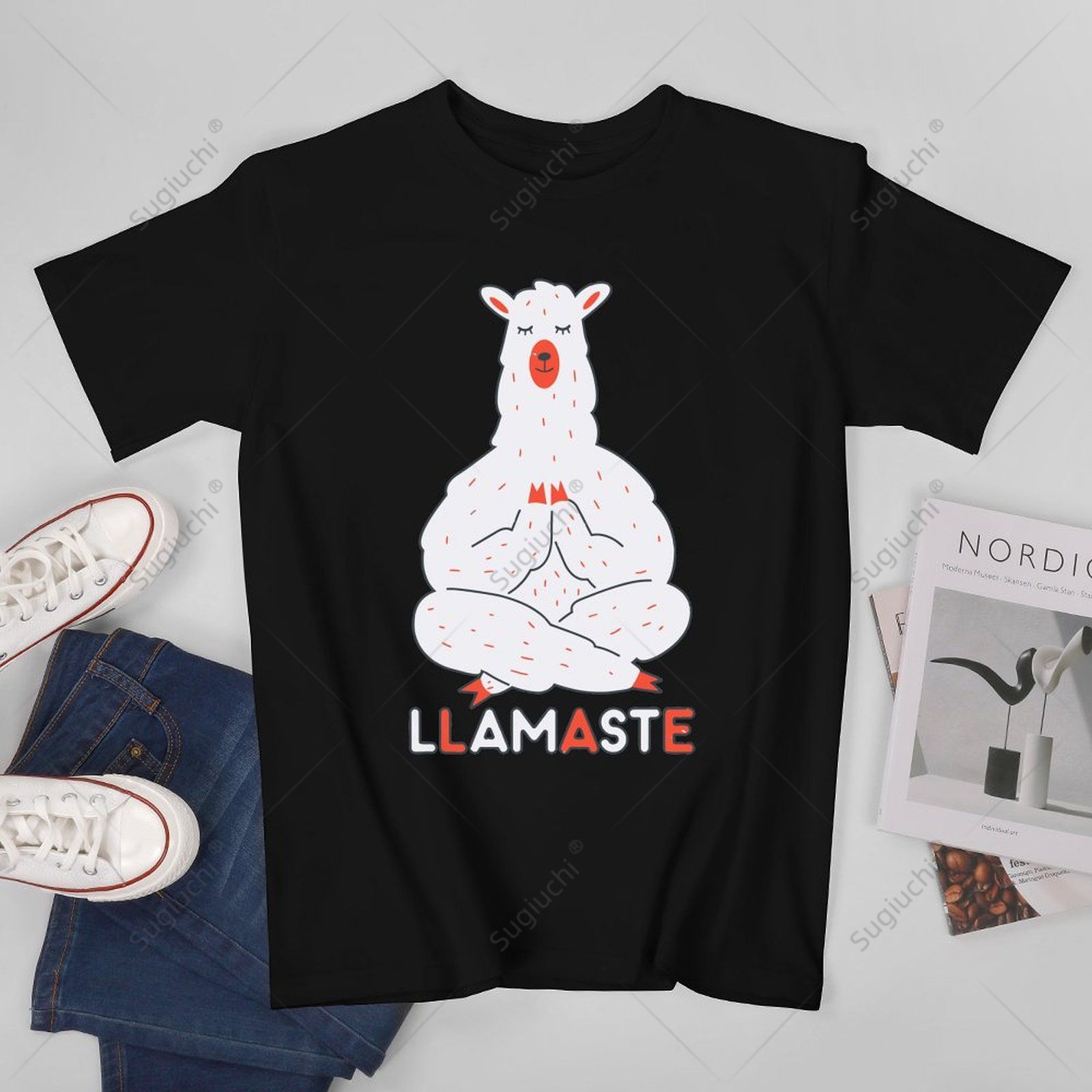 Yoga Fitness Gifts - Unisex Herren Llamaste Lustige Zen Alpaka