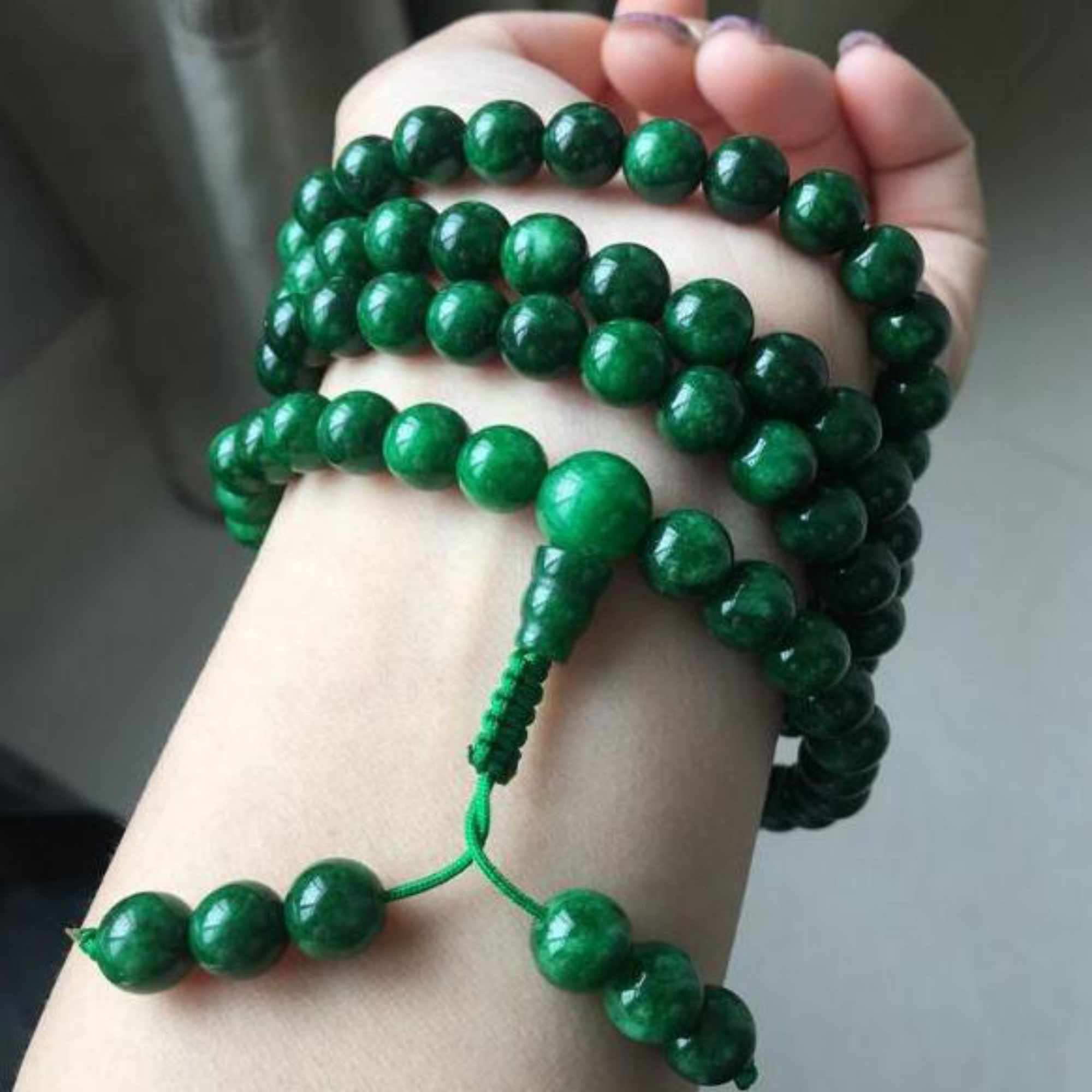 6mm 108 natürliche grüne Jade  – Yoga Health & Fitness Center Bewertung und Preis
