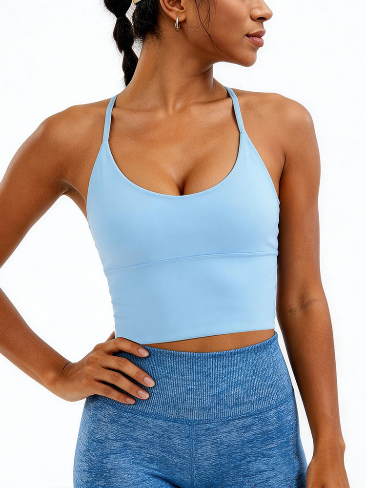 Einfarbiger Damen-Sport-BH – Y – Yoga Y Fitness Bewertung und Preis
